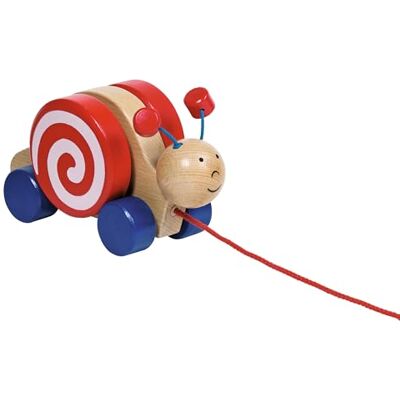 goki 54977 Ziehtier Schnecke Wanjah aus Holz, Nachziehtier mit Tiermotiv, Lernspielzeug inklusive Schnur, Babyspielzeug fördert Koordination und Motorik, 18cm x 7cm x 9cm, ab 1 Jahr goki 54977 Ziehtier Schnecke Wanjah aus Holz, Nachziehtier mit Tiermotiv, Lernspielzeug inklusive Schnur, Babyspielzeug fördert Koordination und Motorik, 18cm x 7cm x 9cm, ab 1 Jahr