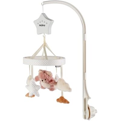Nuby Biscuit der Bär – Musik-Mobile für Babys – Verstellbarer Arm passt auf jedes Babybett – Beruhigende Klänge Nuby Biscuit der Bär – Musik-Mobile für Babys – Verstellbarer Arm passt auf jedes Babybett – Beruhigende Klänge