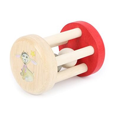 small foot baby 10652 TÜV zertifizierte Babyrassel aus recyceltem Holz mit süßem Ziegenbock-Motiv und Perlen im Inneren, durch die Holzstäbe leicht zu halten, farb-und speichelfest, Mehrfarbig small foot baby 10652 TÜV zertifizierte Babyrassel aus recyceltem Holz mit süßem Ziegenbock-Motiv und Perlen im Inneren, durch die Holzstäbe leicht zu halten, farb-und speichelfest, Mehrfarbig