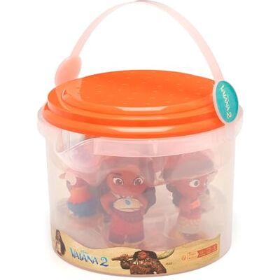 Disney Official, Vaiana, Badespielzeug mit Eimer und 5 Figuren Mit Vaiana, Maui, Pua, Heihei und Tamatoa, inkl. Eimer und Siebdeckel, für Bad und Planschbecken, ab 6 Monaten Disney Official, Vaiana, Badespielzeug mit Eimer und 5 Figuren Mit Vaiana, Maui, Pua, Heihei und Tamatoa, inkl. Eimer und Siebdeckel, für Bad und Planschbecken, ab 6 Monaten