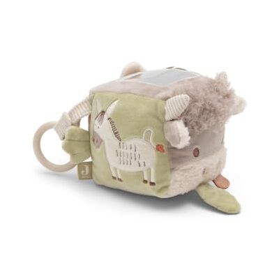 Jollein Motorikwürfel Fördert Sinne & Motorik Barn Buddies 10x10cm Spielwürfel Baby mit Spiegel, Knister & Greifelementen, Mit Befestigungsring, Baby Spielzeug Jollein Motorikwürfel Fördert Sinne & Motorik Barn Buddies 10x10cm Spielwürfel Baby mit Spiegel, Knister & Greifelementen, Mit Befestigungsring, Baby Spielzeug
