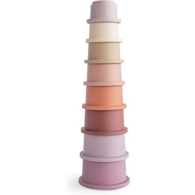 mushie Stapelbecher Spielzeug Stapelturm mit 8 bechers Für Babys und Kinder Hergestellt in Dänemark BPA FREI (Petal) mushie Stapelbecher Spielzeug Stapelturm mit 8 bechers Für Babys und Kinder Hergestellt in Dänemark BPA FREI (Petal)