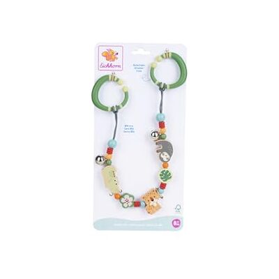 Eichhorn Baby Wagenkette BeWild Kinderwagenkette mit 3 Tierfiguren, fördert Greifen und Wahrnehmung, aus FSC zertifiziertem Schimaholz und Silikon mit Metallelementen, 46 cm, ab 0 Monaten Eichhorn Baby Wagenkette BeWild Kinderwagenkette mit 3 Tierfiguren, fördert Greifen und Wahrnehmung, aus FSC zertifiziertem Schimaholz und Silikon mit Metallelementen, 46 cm, ab 0 Monaten