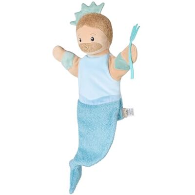 Sterntaler Handpuppe Wassermann aus weichem Flausch, Kinder- und Babyspielzeug, Kopf wattiert mit Polyesterwatte, 32 × 28 × 7 cm – dunkeltürkis Sterntaler Handpuppe Wassermann aus weichem Flausch, Kinder- und Babyspielzeug, Kopf wattiert mit Polyesterwatte, 32 × 28 × 7 cm – dunkeltürkis