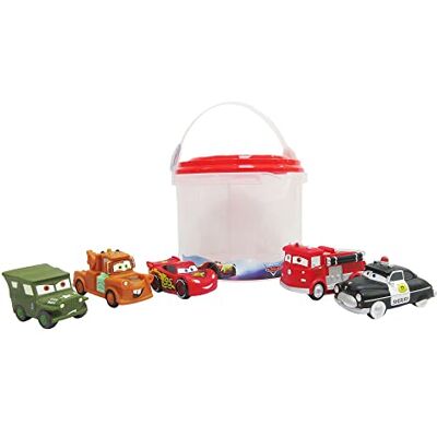 Disney Official Pixar Cars Badespielzeugset 5 Teile Mit Lightning McQueen, Hook, Sheriff und Anderen Mit Eimer und Siebdeckel Spielzeug für Bad oder Planschbecken Ab 6 Monaten Disney Official Pixar Cars Badespielzeugset 5 Teile Mit Lightning McQueen, Hook, Sheriff und Anderen Mit Eimer und Siebdeckel Spielzeug für Bad oder Planschbecken Ab 6 Monaten