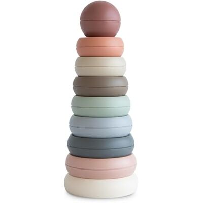 mushie Stapelturm mit Ringe Stapelringe Turm mit 8 Ringe Für Babys & Kinder Sicher, Hochwertig & Langlebig BPA/PVC/Phthalat-frei Hergestellt in Dänemark (Original) mushie Stapelturm mit Ringe Stapelringe Turm mit 8 Ringe Für Babys & Kinder Sicher, Hochwertig & Langlebig BPA/PVC/Phthalat-frei Hergestellt in Dänemark (Original)
