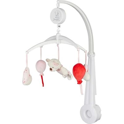 Sterntaler Mobile Bär Betty, Baby-Einschlafhilfe, Kinderzimmer Spielzeug, weicher Bouclé und kuscheliger Flausch, wattiert, Melodie: Brahms Wiegelied, 57×34×45 cm, rosa Sterntaler Mobile Bär Betty, Baby-Einschlafhilfe, Kinderzimmer Spielzeug, weicher Bouclé und kuscheliger Flausch, wattiert, Melodie: Brahms Wiegelied, 57×34×45 cm, rosa