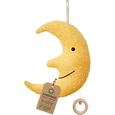 Efie Bio Spieluhr Mond – Bio-Baumwolle (KBA), Made in Germany, GOTS-Zertifiziert – Melodie: Mozarts Wiegenlied Schlafe Mein Prinzchen, Schlaf EIN Efie Bio Spieluhr Mond – Bio-Baumwolle (KBA), Made in Germany, GOTS-Zertifiziert – Melodie: Mozarts Wiegenlied Schlafe Mein Prinzchen, Schlaf EIN