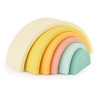 Bieco Silikon Regenbogen Spielzeug Tropical Vibes Montessori Bausteine in Pastel Farben Baby Motorikspielzeug Spielbogen Bieco Silikon Regenbogen Spielzeug Tropical Vibes Montessori Bausteine in Pastel Farben Baby Motorikspielzeug Spielbogen
