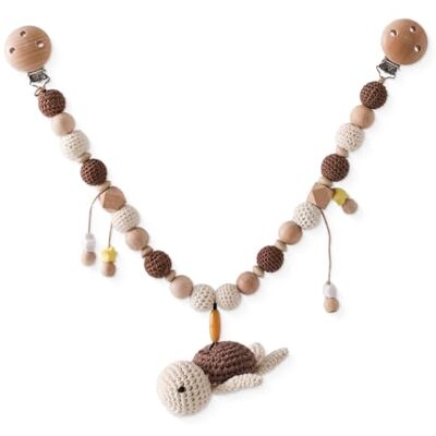 Ueiwffzo Kinderwagen Kette Baby Mobile, Kinderwagenkette Aus Holz Und Baumwolle Gehäkelt Babyspielzeug Kinderwagen Spielzeug Für Babys (Schildkröte) Ueiwffzo Kinderwagen Kette Baby Mobile, Kinderwagenkette Aus Holz Und Baumwolle Gehäkelt Babyspielzeug Kinderwagen Spielzeug Für Babys (Schildkröte)