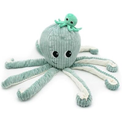 LES DÉGLINGOS Filou la Octopus Manan und Son Bébé 65 cm – Minze – Les PIPOTOS – Kuscheltier für Babys – Plüschtier Baby – Geschenk zur Geburt LES DÉGLINGOS Filou la Octopus Manan und Son Bébé 65 cm – Minze – Les PIPOTOS – Kuscheltier für Babys – Plüschtier Baby – Geschenk zur Geburt