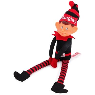 Toyland ® Elves with Attitude, 35 cm (14 Zoll), rot-schwarzes Plüsch-Elfentier „Ungezogener“ – Strickmütze und -Beine – freches Vinylgesicht und zusammenfügen Hände – Festlicher Spaß für alle! Toyland ® Elves with Attitude, 35 cm (14 Zoll), rot-schwarzes Plüsch-Elfentier „Ungezogener“ – Strickmütze und -Beine – freches Vinylgesicht und zusammenfügen Hände – Festlicher Spaß für alle!