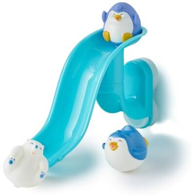 Nuby Splash 'N Slide Pinguin-Rutsche Baby-Badspielzeug - Frühe Entwicklung Einfach zu Montieren Nuby Splash 'N Slide Pinguin-Rutsche Baby-Badspielzeug - Frühe Entwicklung Einfach zu Montieren