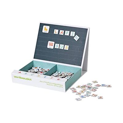 Vertbaudet Schreiblernbox mit Magneten, französisch beige Vertbaudet Schreiblernbox mit Magneten, französisch beige
