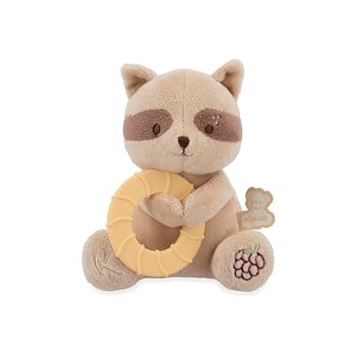 KALOO – Plüschtier Waschbär mit Beißring – Babyspielzeug aus Mikrovelours und weichem Silikon – Lindert empfindliches Zahnfleisch – Waschbar – Ab 6 Monaten – K208006 KALOO – Plüschtier Waschbär mit Beißring – Babyspielzeug aus Mikrovelours und weichem Silikon – Lindert empfindliches Zahnfleisch – Waschbar – Ab 6 Monaten – K208006