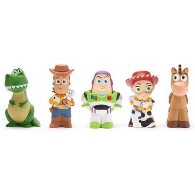 Disney Official Toy Story Badespielzeugset 5 Teile Mit Buzz Lightyear, Woody, Jessie, Bully und Rex Eimer mit Siebdeckel Spielzeug für Bad oder Planschbecken Ab 6 Monaten Disney Official Toy Story Badespielzeugset 5 Teile Mit Buzz Lightyear, Woody, Jessie, Bully und Rex Eimer mit Siebdeckel Spielzeug für Bad oder Planschbecken Ab 6 Monaten
