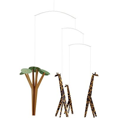Flensted Mobiles Giraffes on the Savannah Brown, Yellow, Green 60x47cm Flensted Mobiles Giraffes on the Savannah Brown, Yellow, Green 60x47cm
