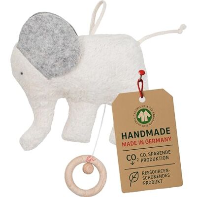 Efie Bio-Spieluhr Elefant – handgefertigt in Deutschland – 100 % Baumwolle (KBA) – Füllung: Schurwolle (kbT) – GOTS Zertifiziert Verschiedene Melodien – Babyspielzeug ab Geburt Efie Bio-Spieluhr Elefant – handgefertigt in Deutschland – 100 % Baumwolle (KBA) – Füllung: Schurwolle (kbT) – GOTS Zertifiziert Verschiedene Melodien – Babyspielzeug ab Geburt