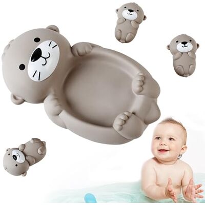 Xdyyjrasa Otter-Spielzeug – 1 Otter-Mutter und 3 -Babys schwimmendes Badespielzeug Xdyyjrasa Otter-Spielzeug – 1 Otter-Mutter und 3 -Babys schwimmendes Badespielzeug