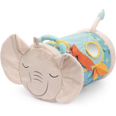 Chicco Aufblasbare Elefanten-Rolle Tummy Time & Krabbelhilfe Sensorisch 6M-4J Baby Spielrolle mit Rassel, Spiegel & Waschbarem Stoff Geschenkidee Chicco Aufblasbare Elefanten-Rolle Tummy Time & Krabbelhilfe Sensorisch 6M-4J Baby Spielrolle mit Rassel, Spiegel & Waschbarem Stoff Geschenkidee