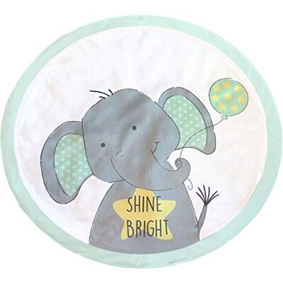 DREAMgro Baby-Spielmatte Krabbeldecke rund Mintgrün creme 90cm Durchmesser Elefant-Motiv Super Weiches Sherpa oberflache Wendbar passt in jedes Babyzimmer DREAMgro Baby-Spielmatte Krabbeldecke rund Mintgrün creme 90cm Durchmesser Elefant-Motiv Super Weiches Sherpa oberflache Wendbar passt in jedes Babyzimmer