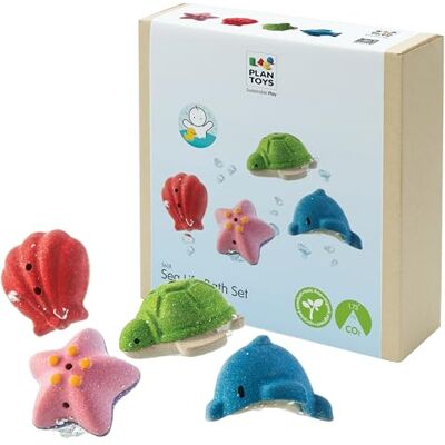 PlanToys ® Meerestiere Badespielzeug Holz – Badewannenspielzeug für Babys Badespielzeug aus 100% Holz ab 6 Monaten: Muschel, Seestern, Schildkröte & Delfin. Für fantasievollen Badespaß & Wasserspiel PlanToys ® Meerestiere Badespielzeug Holz – Badewannenspielzeug für Babys Badespielzeug aus 100% Holz ab 6 Monaten: Muschel, Seestern, Schildkröte & Delfin. Für fantasievollen Badespaß & Wasserspiel