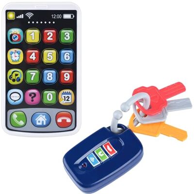 COLORBABY Play 39603 dynamisches Telefon und Schlüssel, dynamisches Handy, Sprachen, Spanisch, Englisch, Rollenspiel, dynamisches Spielzeug, Kinder + 12 Monate COLORBABY Play 39603 dynamisches Telefon und Schlüssel, dynamisches Handy, Sprachen, Spanisch, Englisch, Rollenspiel, dynamisches Spielzeug, Kinder + 12 Monate