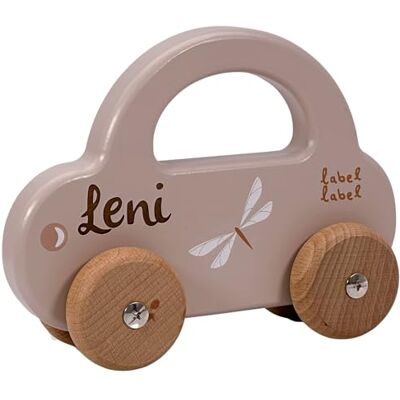 Mainely Personalisierbares Holzauto Nougat – robust & leise rollend – für Kinder ab 18 Monaten – mit Namen personalisiert – Label Label Mainely Personalisierbares Holzauto Nougat – robust & leise rollend – für Kinder ab 18 Monaten – mit Namen personalisiert – Label Label