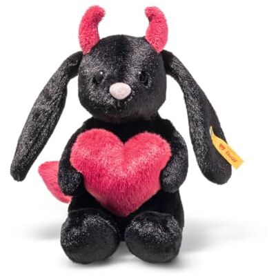 Steiff Kuscheltier Hoppie Hase Kleiner Teufel, Süßes Stofftier, Kinder, Jungen & Mädchen, Friends, Plüschtier 14 cm, Schwarz, 081170 Steiff Kuscheltier Hoppie Hase Kleiner Teufel, Süßes Stofftier, Kinder, Jungen & Mädchen, Friends, Plüschtier 14 cm, Schwarz, 081170