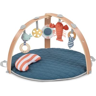 Ingenuity Cozy Spot Activity Gym & Spieldecke, wendbare Duvet‑Baby Spielmatte mit Holz‑Spielbogen – Harbor Haven (neutral), ab Geburt Ingenuity Cozy Spot Activity Gym & Spieldecke, wendbare Duvet‑Baby Spielmatte mit Holz‑Spielbogen – Harbor Haven (neutral), ab Geburt