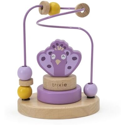 Trixie Motorikschleife Baby, Spielzeug Holzspielzeug Motorikwürfel Babyspielzeug für 6 Monate alte Kleinkinder, Schiebe-Perlen, Geschenk zur Geburt Mädchen und Jungs Trixie Motorikschleife Baby, Spielzeug Holzspielzeug Motorikwürfel Babyspielzeug für 6 Monate alte Kleinkinder, Schiebe-Perlen, Geschenk zur Geburt Mädchen und Jungs