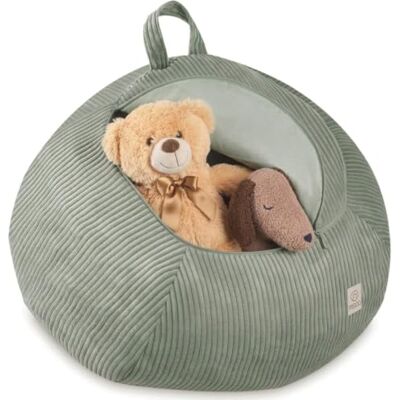 MISIOO Kinder Sitzsack Bezug für Kuscheltiere – Spielzeug Aufbewahrung & Bean Bag in einem – Cord Stoff, Waschbar, mit Reißverschluss – Kuscheltier Organizer für Kinderzimmer Grün MISIOO Kinder Sitzsack Bezug für Kuscheltiere – Spielzeug Aufbewahrung & Bean Bag in einem – Cord Stoff, Waschbar, mit Reißverschluss – Kuscheltier Organizer für Kinderzimmer Grün