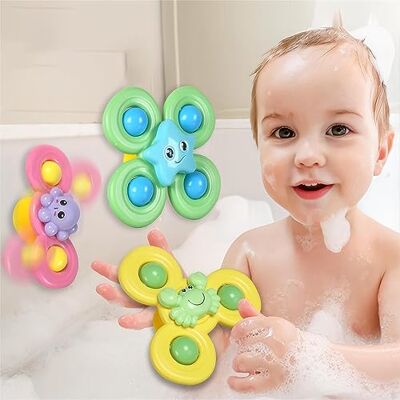 TLHWIN 3 Stück Saugnapf Spielzeug Kinder,Badespielzeug Spinner , Sensorik Spielzeug für Baby, Saugnapf Spinner Spielzeug Badewannenspielzeug Babys über 1 Jahr alt. TLHWIN 3 Stück Saugnapf Spielzeug Kinder,Badespielzeug Spinner , Sensorik Spielzeug für Baby, Saugnapf Spinner Spielzeug Badewannenspielzeug Babys über 1 Jahr alt.