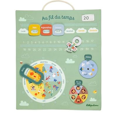 Lilliputiens , Im Lauf der Zeit, Lernkalender aus Stoff, Ab 3 Jahren Erster Hängekalender zum Lernen von Tagen, Monaten, Jahr, Wetter und Gefühlen Durch Aktives Spiel Lilliputiens , Im Lauf der Zeit, Lernkalender aus Stoff, Ab 3 Jahren Erster Hängekalender zum Lernen von Tagen, Monaten, Jahr, Wetter und Gefühlen Durch Aktives Spiel