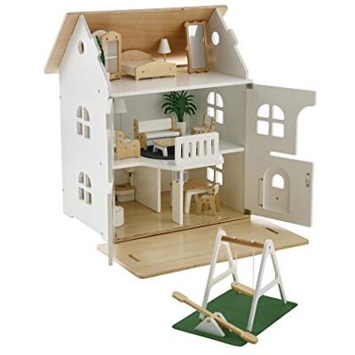 Vertbaudet Romantisches Haus der Freunde der Kleinen + Möbel aus Holz, Weiß, TU Vertbaudet Romantisches Haus der Freunde der Kleinen + Möbel aus Holz, Weiß, TU