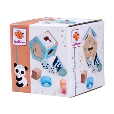 Eichhorn 100003819 Steckbox Panda mit 6 verschiedenen Steckbausteinen, fördert Motorik und Formgefühl, aus 100% FSC zertifiziertem Buchenholz, ab 1 Jahr Eichhorn 100003819 Steckbox Panda mit 6 verschiedenen Steckbausteinen, fördert Motorik und Formgefühl, aus 100% FSC zertifiziertem Buchenholz, ab 1 Jahr