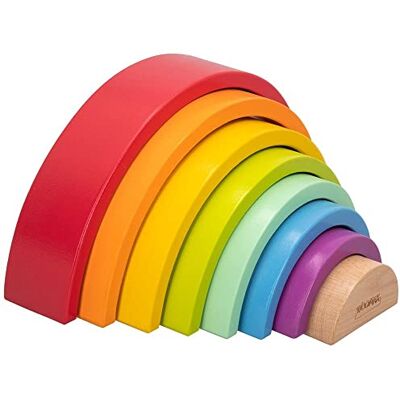 COLORBABY WOOMAX Holz Regenbogen (46479), Parchis 8 Stück, 8 piezas COLORBABY WOOMAX Holz Regenbogen (46479), Parchis 8 Stück, 8 piezas