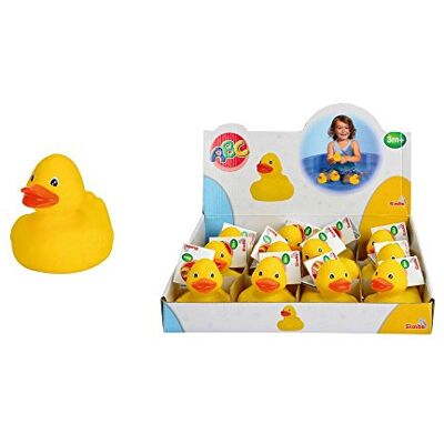 Simba 104013533 ABC Badeente, 8cm, gelb, Badespaß, Badewannenspielzeug, Wasserente, Bade Ente, Quietscheente, ab 3 Monaten Simba 104013533 ABC Badeente, 8cm, gelb, Badespaß, Badewannenspielzeug, Wasserente, Bade Ente, Quietscheente, ab 3 Monaten