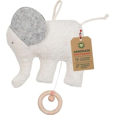 Efie Spieluhr Elefant mit Wollfilz Ohren, Material aus kontrolliert biologischem Anbau, 100% Made in Germany seit über 60 Jahren (Au Clair) Efie Spieluhr Elefant mit Wollfilz Ohren, Material aus kontrolliert biologischem Anbau, 100% Made in Germany seit über 60 Jahren (Au Clair)