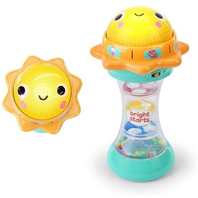 Bright Starts , Just for Sun Spielzeug-Taschenlampe mit Tiergeräuschen, Regenmacher, Rasselperlen und Spiegel, Unisex-Spielzeug für Kinder ab 6 Monaten Bright Starts , Just for Sun Spielzeug-Taschenlampe mit Tiergeräuschen, Regenmacher, Rasselperlen und Spiegel, Unisex-Spielzeug für Kinder ab 6 Monaten