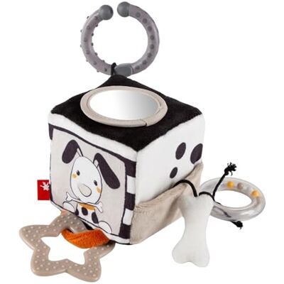 Sigikid Aktiv-Würfel Dalmatiner, Dotson Babyspielzeug mit Schwarz-Weiß-Kontrast Motorikspielzeug mit Rassel, Spiegel, Knisterfolie, Beißelement Geschenk für Babys ab 3 Monaten Babyspielzeug mit schwarz-weiß Kontrast modern, zeitlos, kindgerecht Sigikid Aktiv-Würfel Dalmatiner, Dotson Babyspielzeug mit Schwarz-Weiß-Kontrast Motorikspielzeug mit Rassel, Spiegel, Knisterfolie, Beißelement Geschenk für Babys ab 3 Monaten Babyspielzeug mit schwarz-weiß Kontrast modern, zeitlos, kindgerecht
