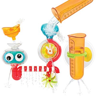 Yookidoo Badewannenspielzeug Saugnäpfe, Badespielzeug Baby ab 1 Jahr Wasserspielzeug, Zahnräder, Wackelaugen, Reagenzglas, Messtrichter, Montessori, Geschenk Mädchen 2 Jahre Yookidoo Badewannenspielzeug Saugnäpfe, Badespielzeug Baby ab 1 Jahr Wasserspielzeug, Zahnräder, Wackelaugen, Reagenzglas, Messtrichter, Montessori, Geschenk Mädchen 2 Jahre