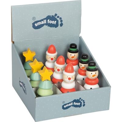 Small Foot Display Stapelfiguren Weihnachten und Winter aus Holz, 9er-Set, für den Adventskalender, kleines Wichtel-Geschenk oder Mitbringsel, 12677 Small Foot Display Stapelfiguren Weihnachten und Winter aus Holz, 9er-Set, für den Adventskalender, kleines Wichtel-Geschenk oder Mitbringsel, 12677