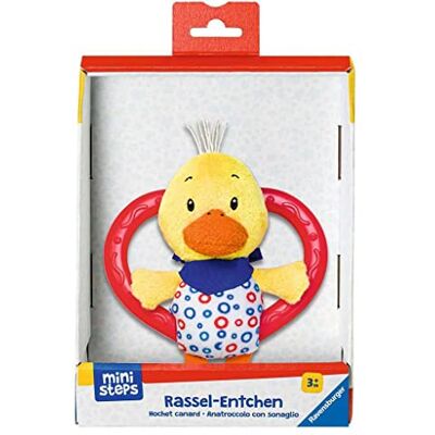 Ravensburger ministeps 4160 Rassel-Entchen, Babyrassel, Greifling mit Beißring, Baby Spielzeug ab 3 Monate Ravensburger ministeps 4160 Rassel-Entchen, Babyrassel, Greifling mit Beißring, Baby Spielzeug ab 3 Monate
