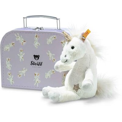Steiff Kuscheltier Unica-Schlenker-Einhorn im Koffer, Süßes Stofftier, Kinder, Jungen & Mädchen, Friends, Plüschtier 20 cm, Weiß, 708015 Steiff Kuscheltier Unica-Schlenker-Einhorn im Koffer, Süßes Stofftier, Kinder, Jungen & Mädchen, Friends, Plüschtier 20 cm, Weiß, 708015