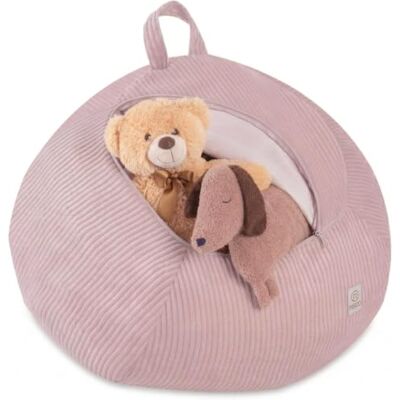 MISIOO Kinder Sitzsack Bezug für Kuscheltiere – Spielzeug Aufbewahrung & Bean Bag in einem – Cord Stoff, Waschbar, mit Reißverschluss – Kuscheltier Organizer für Kinderzimmer Hellrosa MISIOO Kinder Sitzsack Bezug für Kuscheltiere – Spielzeug Aufbewahrung & Bean Bag in einem – Cord Stoff, Waschbar, mit Reißverschluss – Kuscheltier Organizer für Kinderzimmer Hellrosa