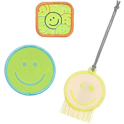 LÄSSIG Anhänger und Patches Set (3 Stk.) mit Druckknopf/School Patches Set Smile LÄSSIG Anhänger und Patches Set (3 Stk.) mit Druckknopf/School Patches Set Smile