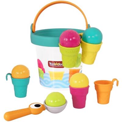 Yookidoo Eiscreme Eimer – Baby Badespielzeug Scoop ’N’ Splash Set mit schwimmenden Bechern & Eisportionierer – Wasserspielzeug für Kleinkinder Yookidoo Eiscreme Eimer – Baby Badespielzeug Scoop ’N’ Splash Set mit schwimmenden Bechern & Eisportionierer – Wasserspielzeug für Kleinkinder