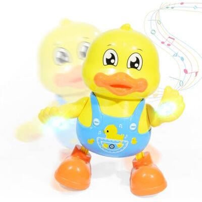 lonfypeng Interaktives tanzendes Enten-Musikspielzeug für Kleinkinder, blinkende Lichter und Melodien, musikalisches Oster-Enten-Spielzeug für Babys, tanzendes, krabbelndes Spielzeug für lonfypeng Interaktives tanzendes Enten-Musikspielzeug für Kleinkinder, blinkende Lichter und Melodien, musikalisches Oster-Enten-Spielzeug für Babys, tanzendes, krabbelndes Spielzeug für