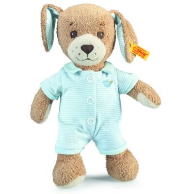 Steiff Gute Nacht Hund 28 cm Plüschhund mit Schlappohren Kuscheltier für Babys weich & waschbar beige / blau (239687), Medium Steiff Gute Nacht Hund 28 cm Plüschhund mit Schlappohren Kuscheltier für Babys weich & waschbar beige / blau (239687), Medium